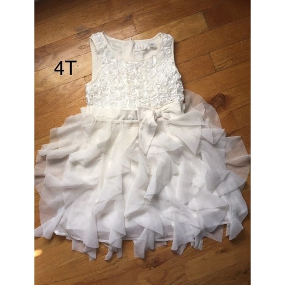 crb size 4 girls beautiful dress sheer - Picture 1 of 5